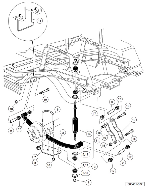 Club Car Ds Front Suspension Parts Diagram
