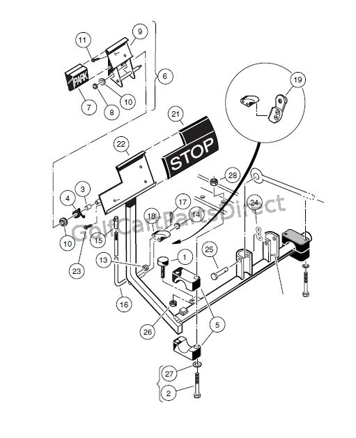 BRAKE PEDAL ASSEMBLY – VEHICLES WITH TWO – WHEEL BRAKES