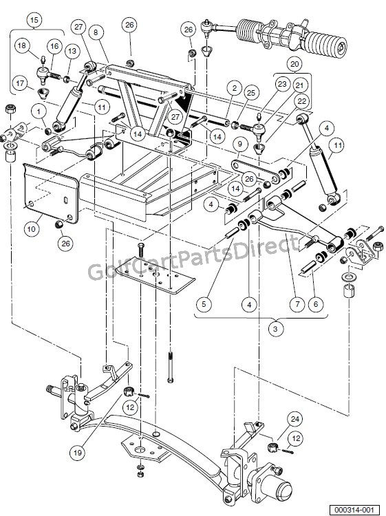 FRONT SUSPENSION, UPPER – TURF/CARRYALL 252, TURF/CARRYALL 2 XRT