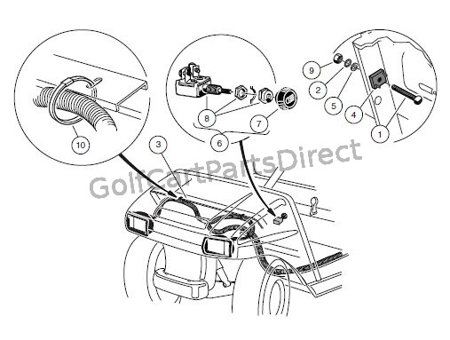 Headlight Components  U2013 Turf 2  Turf  Carryall 2 Xrt  And