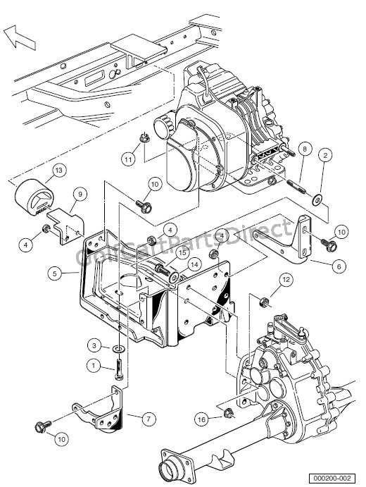 ENGINE - ENGINE MOUNTING – TURF/CARRYALL 252 AND 2 XRT