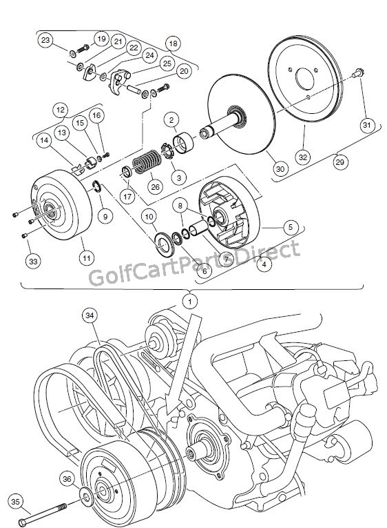 DRIVE CLUTCH – CARRYALL 2 PLUS, AND TURF/CARRYALL 6