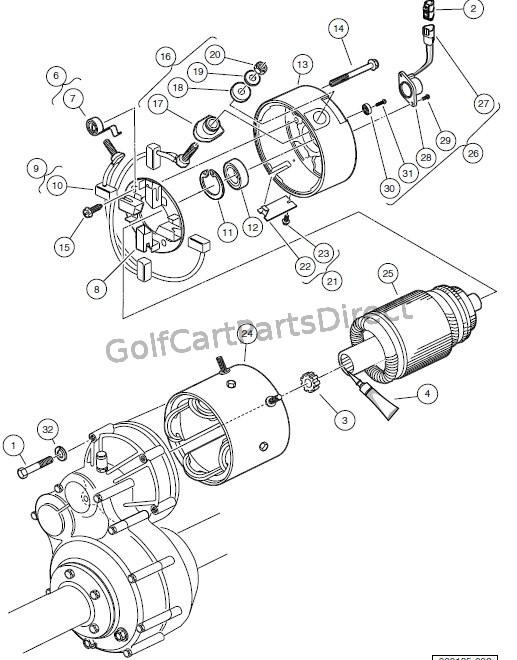 MOTOR (MODEL EJ8-4001A) – ELECTRIC VEHICLE - Club Car parts & accessories