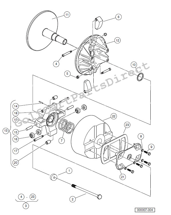 Club Car Ds Driven Clutch Diagram