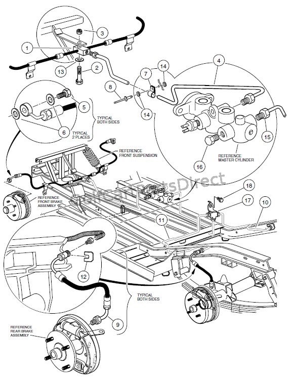 BRAKE SYSTEM, HYDRAULIC - PIONEER 1200 SE VEHICLES - Club Car parts