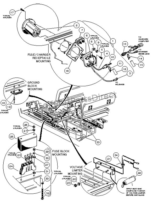 Electrical Components, Center Body - Carryall 6 powerdrive electric vehicle- part 1