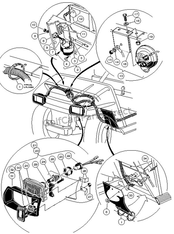 Electrical Components, Front body, Gasoline - Carryall 6