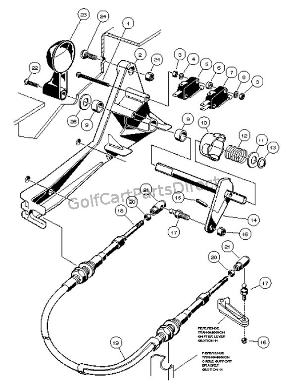 Forward and Reverse Shifter Assembly - Gasoline Vehicle