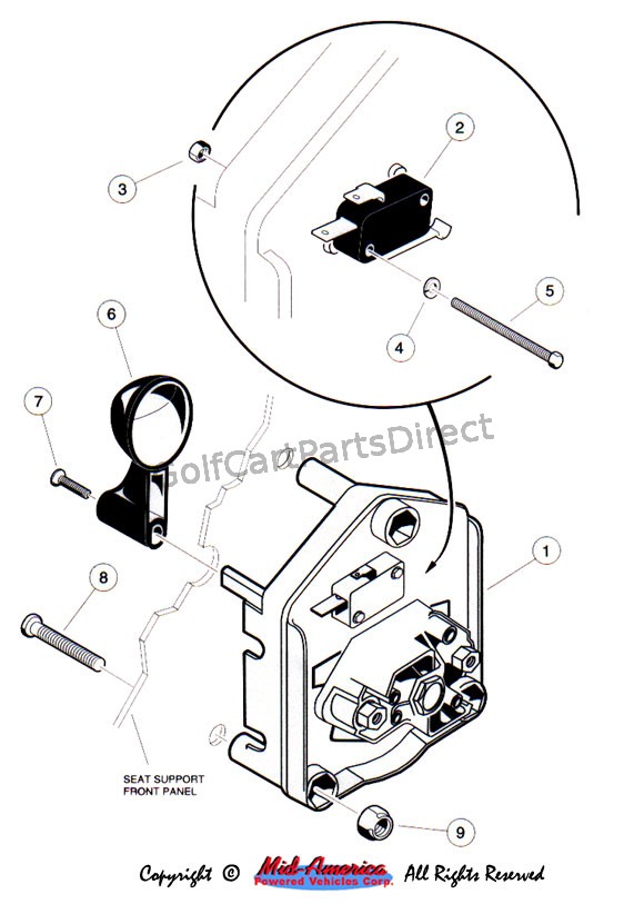 1992-1996 Club Car DS Gas or Electric - Club Car parts ... 36v club car v glide wiring diagram 
