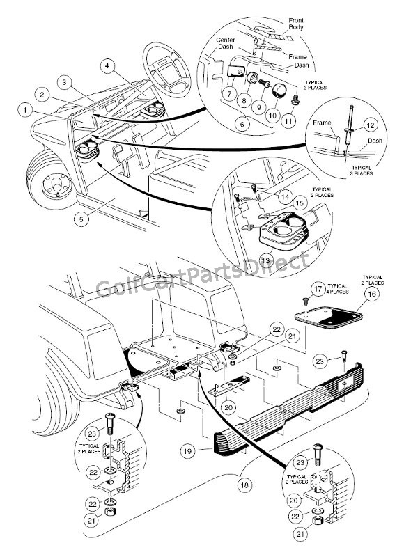 1997 Club Car Gas DS or Electric - Club Car parts ... 1994 club car battery wiring diagram 