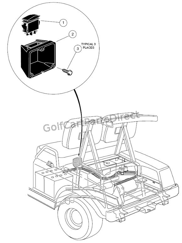 1997 Club Car Gas DS or Electric - Club Car parts ... club car wiring forward reverse switch 