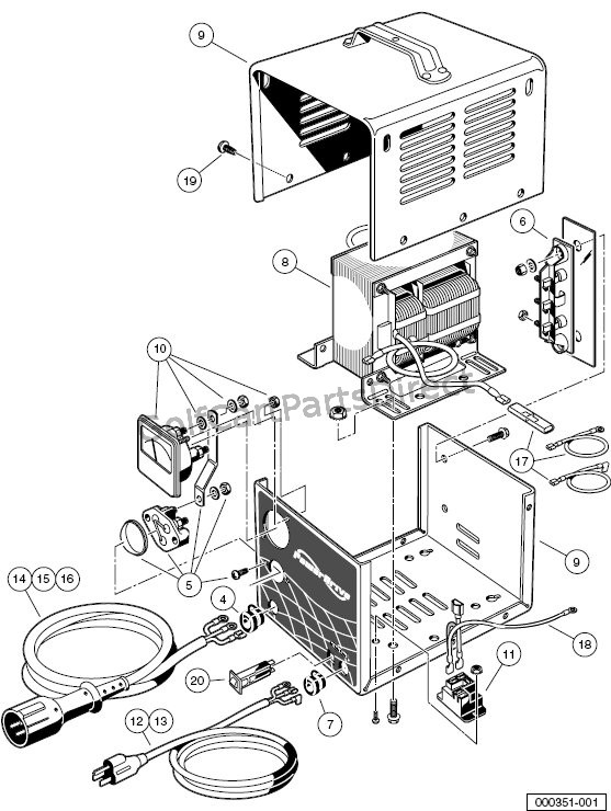 Charger - Powerdrive (MODEL 17930) - Club Car parts & accessories