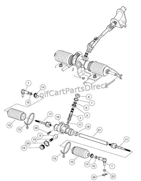 Steering Gear Assembly - Club Car parts & accessories
