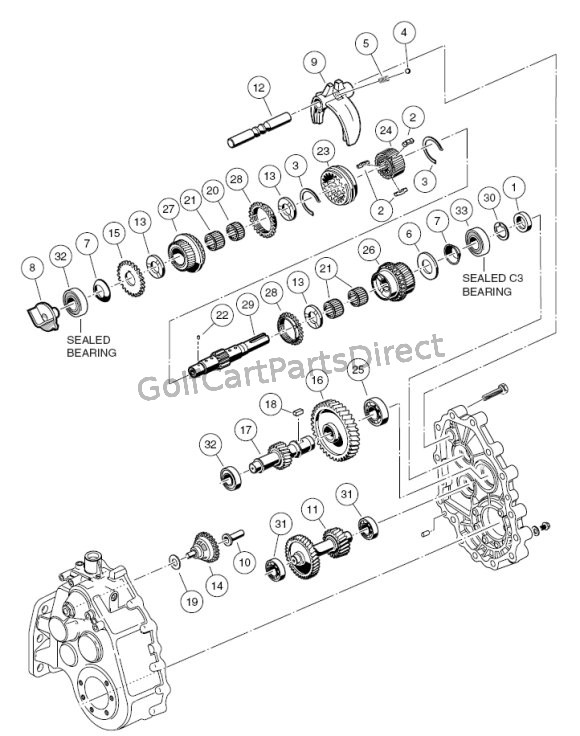 Unintized Transaxle - F&R Transmission Gear Reduction