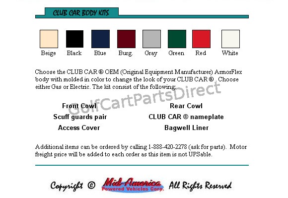 Club Car DS Body Kits