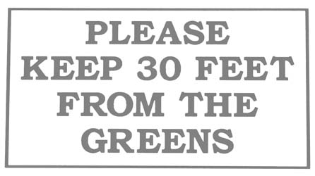 N-14291 - DECAL, 30 FROM THE GREENS'