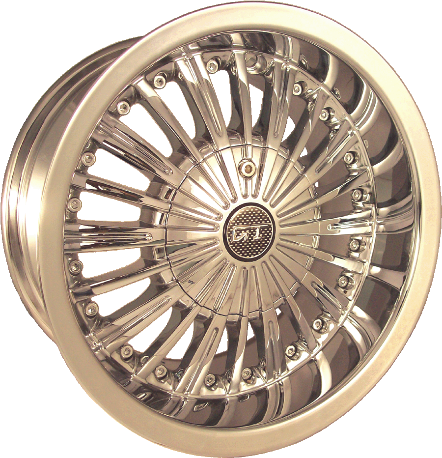 N-40695 - 12� x 6� WHEEL � SWAGGER � MACHINED W/BLACK w/LOW PROFILE GOLF PRO TIRE (SET OF 4)