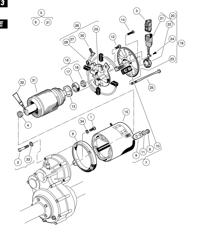 club car electric motor rebuild kit