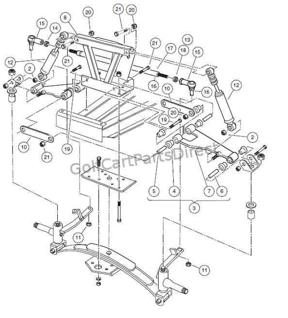 Club Car Turf 2 Carryall Parts Diagram