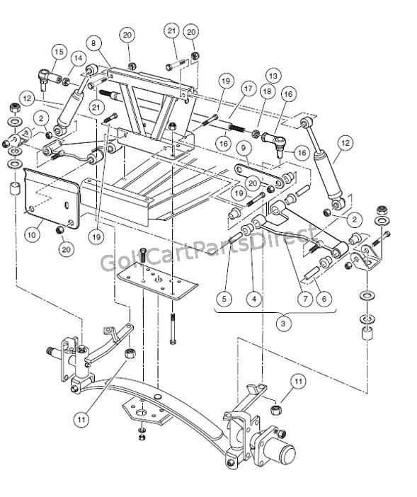 FRONT SUSPENSION, UPPER – TURF/CARRYALL 6 VEHICLES - Club ... 2004 ezgo gas wiring diagram schematic 