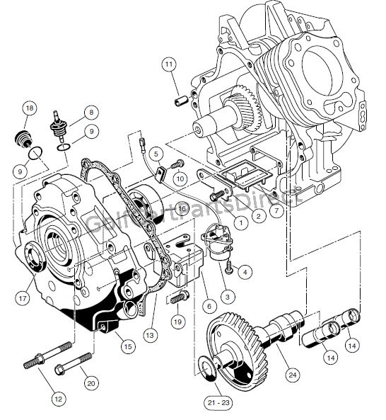 ENGINE - AS11 FE350 ENGINE WITHOUT ACR, CRANKCASE ... 2005 club car ds wiring diagram 48 volt 