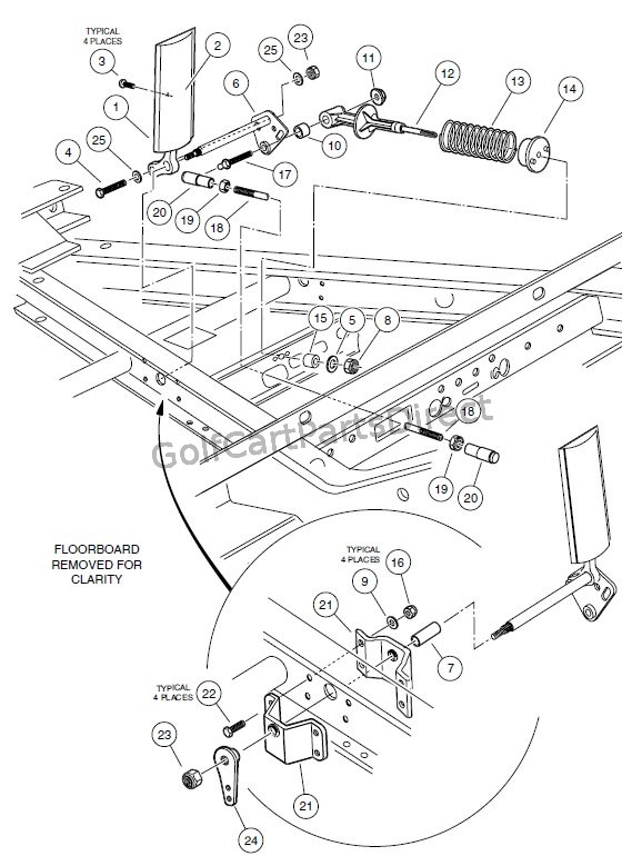 ACCELERATOR PEDAL ASSEMBLY - Club Car parts & accessories