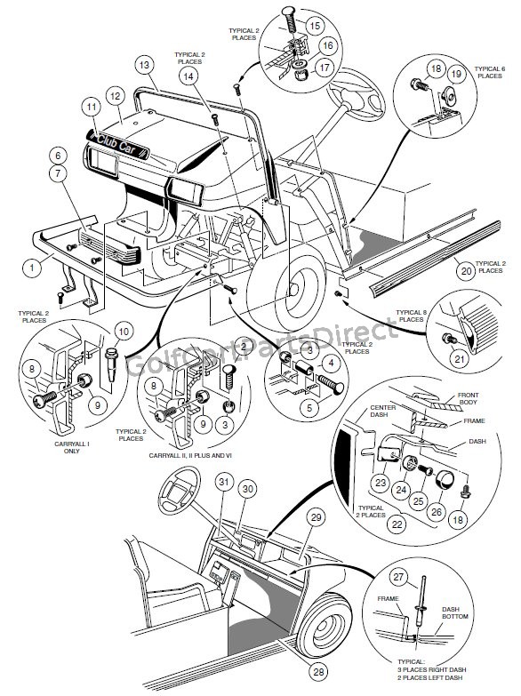Club Car Carryall Parts Diagram