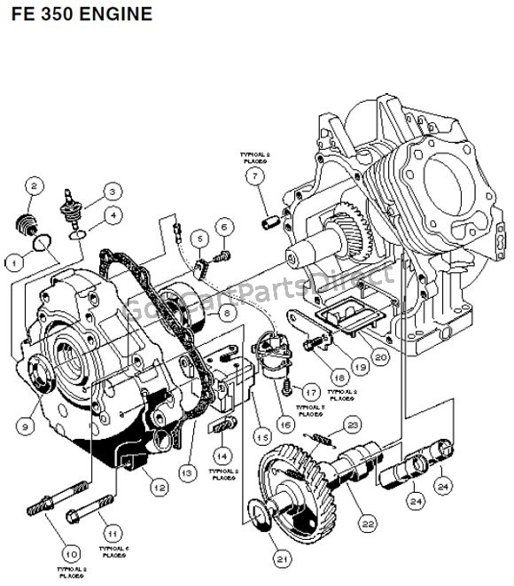 FE 350 Engine - Carryall 2 plus and 6 – Part 5 ... carryall 2 parts diagram 
