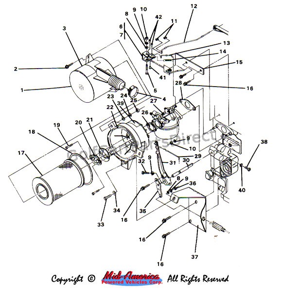 1984-1991 Club Car DS Gas - Club Car parts & accessories 1993 ezgo marathon wiring diagram 