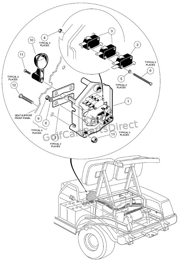 Forward/Reverse Switch - 48V - Club Car parts & accessories 1986 club car wiring diagram 