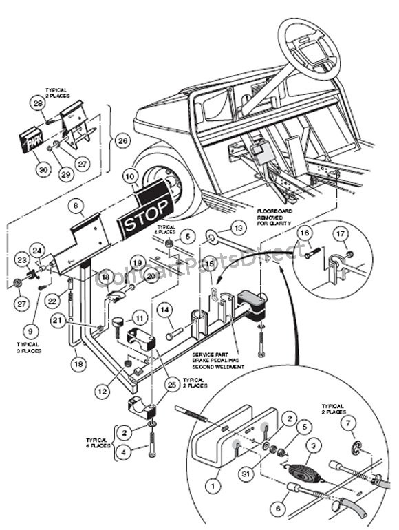 2000-2005 Club Car DS Gas or Electric - Club Car parts ... workhorse parking light wire diagrams 