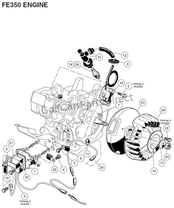 Engine - FE350 Part 2 - Club Car parts & accessories 1993 ezgo marathon wiring diagram 