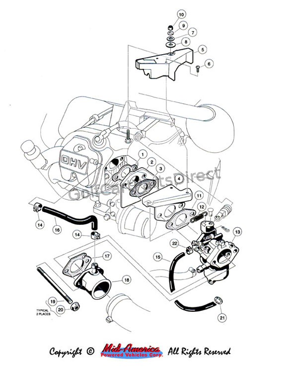 Carburetor Installation - Club Car parts & accessories columbia golf cart engine diagram 